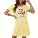 thumbnail image 1 of Camisón corto navideño para mujer, talla grande, cuello redondo, manga corta, estampado en el pecho, vestido de noche para mujer, 1 of 3