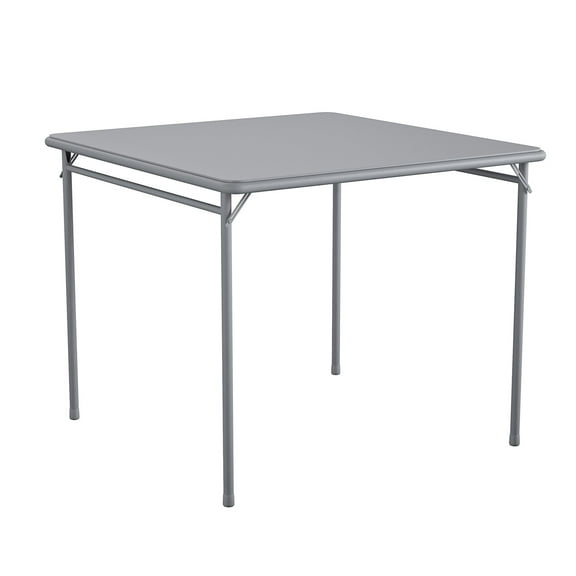 COSCO 34" Square Vinyl Tabletop Folding Table, Gray