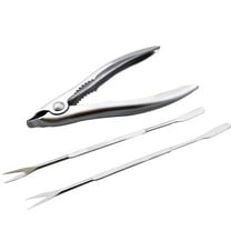 Clearance! Fdelink Crab Leg Cracker Leg Nut Forks Seafood Stainless Steel Tools Crackers Crab Cracker and Kitchen Dining & Bar Silver