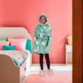 thumbnail image 3 of Sudadera Cobija con Capucha Afelpada Oversize Hoodie con Forro Polar Manta Extrasuave y Calida Mangas Largas para Niño y Niña Turquesa Llama Gaon, 3 of 5