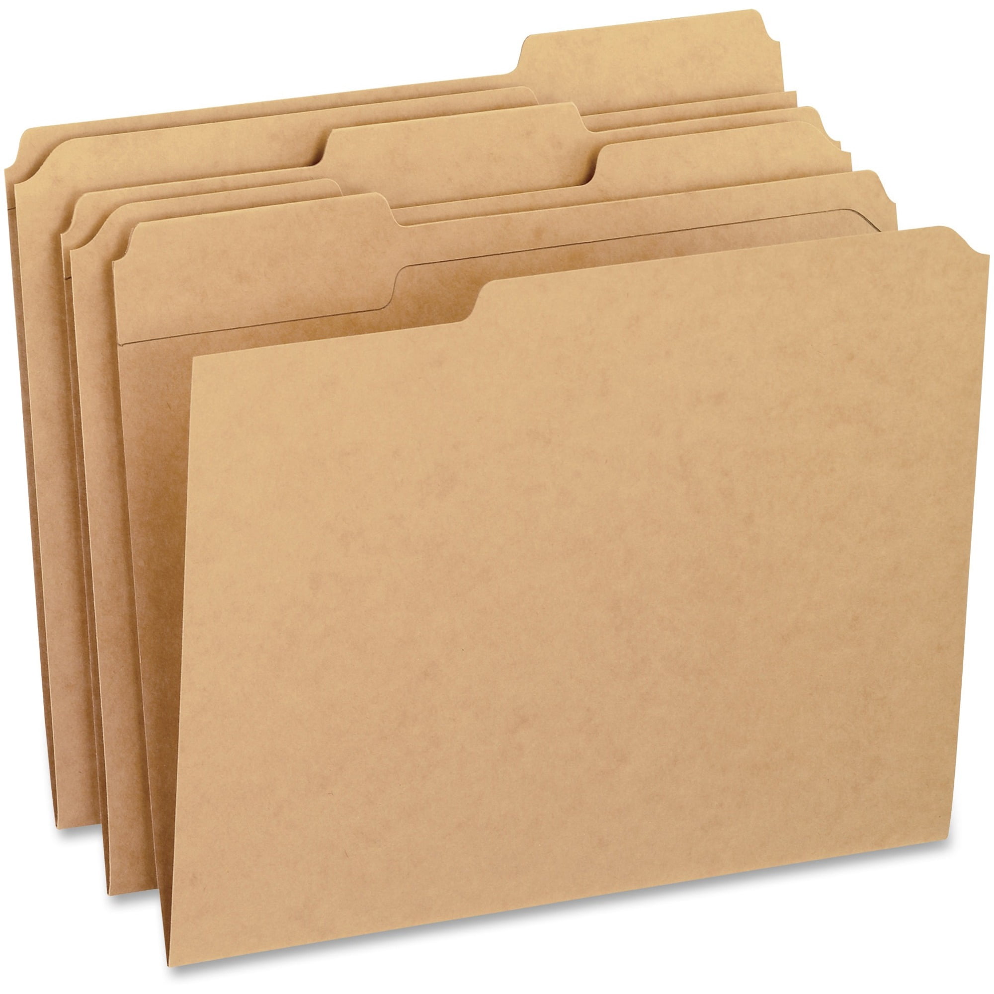 Pendaflex RK152 1/3 Dark Kraft File Folders With Double-Ply Top, 1/3-Cut Tabs, Letter Size, Kraft, 100/box