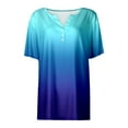 thumbnail image 4 of Summer Tops for Women Swim Tops Casual Women Summer Top Small Blank Athletic Shirts Spandex Long Sleeve Shirt Swim Tees Large Shirt for Striped Tee Tee Shirts Sky Blue 2XL, 4 of 5