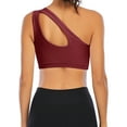 thumbnail image 6 of SHCKE Women Sexy One Shoulder Cut Out Sports Bra Workout Tops Yoga Activewear Medium Support for Gym Fitness, 6 of 6