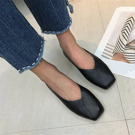

ERTUTUYI Fashion Women s Flat Bottomed Light Shallow Mouth Casual Single Shoes Black 37