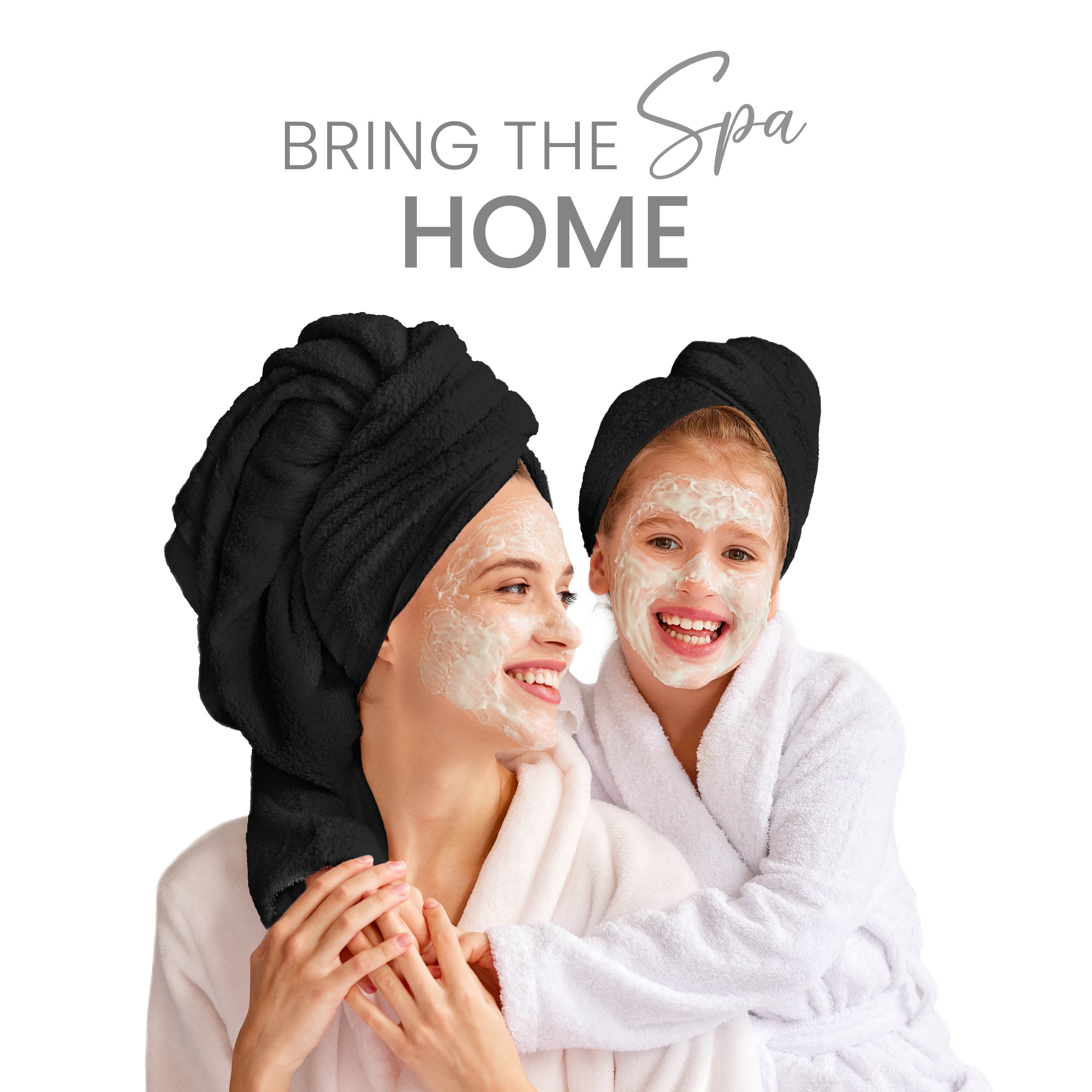 Martex 6-Piece 100% Ringspun Cotton Towel Set, Quick Dry Soft & Absorbent, Black