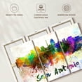 thumbnail image 6 of Elephant Stock San Antonio Skyline Colors Wall Art - Horizontal Multi Panel Canvas - Living Room Wall Decor - Places Multi Panel - Green And Blue Decor - 45" x 28", 6 of 8