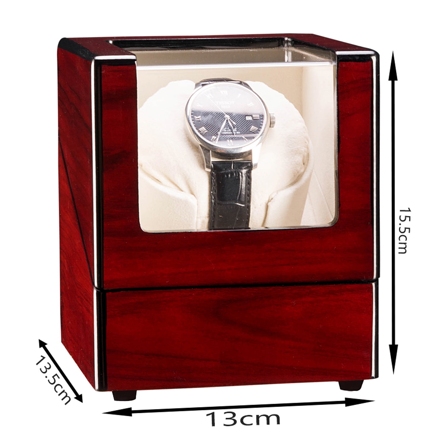 Kepooman Automatic Watch Winder, Wood Display Case Storage Organizer, Beige Kepooman Automatic Watch Winder, Wood Display Case Storage Organizer, Beige