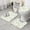 Excavator and Sun White Pattern, variant on Excavator and Sun White Pattern 3 Piece Bathroom Rug Set, Non Slip Absorbent Bath Mats with U-Shaped Contour Rug and Toilet Lid Cover