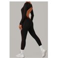 thumbnail image 5 of PISONIC Womens Long Sleeve Workout Jumpsuit Contouring Seams Backless Full Length Catsuit One Piece Bodysuit Yoga Rompers, 5 of 12