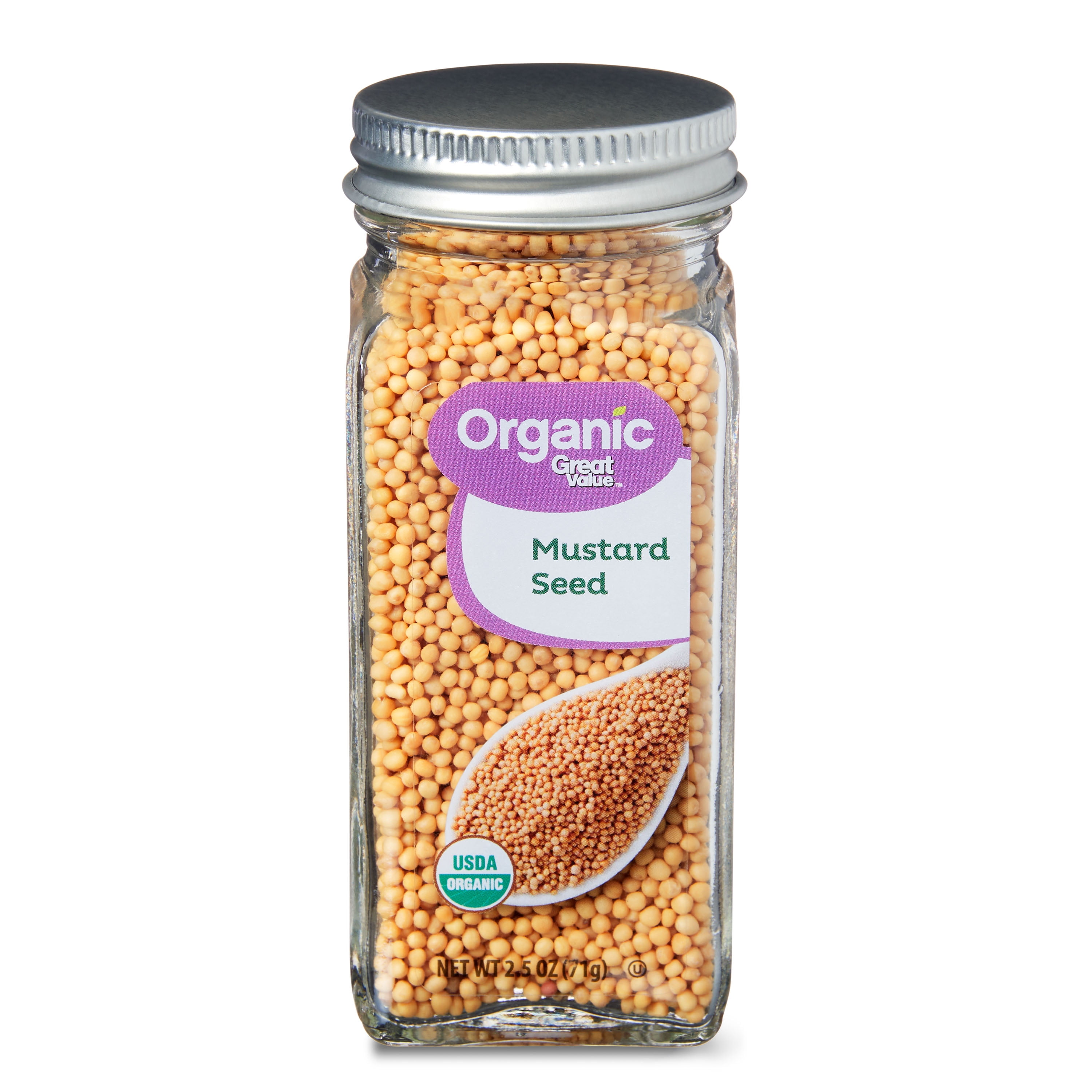 Great Value Organic Whole Mustard Seed, 2.5 oz