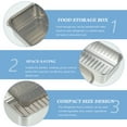 thumbnail image 3 of Stainless Steel Food Container with Lid Food Storage Box Sealed Box for Fridge, 3 of 9