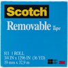 3M #811 Removable Magic Tape, 3/4 in x 36 yds