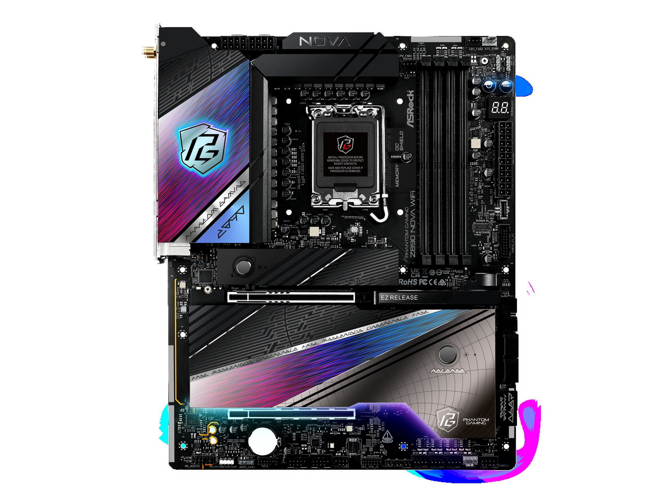 ASRock Z890 Nova WiFi LGA 1851 Intel Z890 SATA 6Gb/s ATX Motherboard