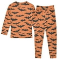 thumbnail image 2 of joogoo Bats Orange 2 Piece Long Sleeve Tee and Pants Cotton Pajama Set 6Y, 2 of 7