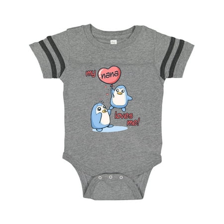 

Inktastic My Nana Loves Me Gift Baby Boy or Baby Girl Bodysuit