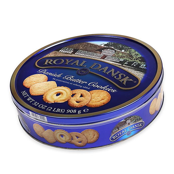 Royal Dansk 32 oz. Danish Butter Cookies Tin - Walmart.com ...