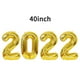 thumbnail image 2 of Globo digital de aluminio 2022 para decoración de fiestas de cumpleaños y bodas. Oro, 2 of 7
