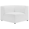 thumbnail image 2 of Modway Mingle Modern Faux Leather Corner Chair in White Finish, 2 of 8
