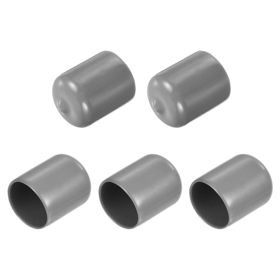 5pcs Rubber End Caps Protective Caps 21mm ID Bolt Cap Light Gray