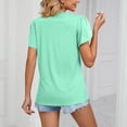 thumbnail image 4 of Inverlee T Shirts for Women V Neck Dressy Casual Short Sleeve Tops Boho Solid Color Shirts Flowy Vacation Tunic Blouse Tee Summer Fashion, 4 of 6