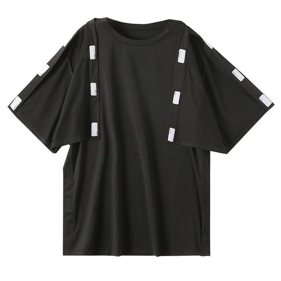 Afdoent Mens T Shirts Nursing Clothes For Men Casual Loose Convenient No Need To Take Off Postoperative Recovery Short Sleeve T Shirt Top Classic Tee