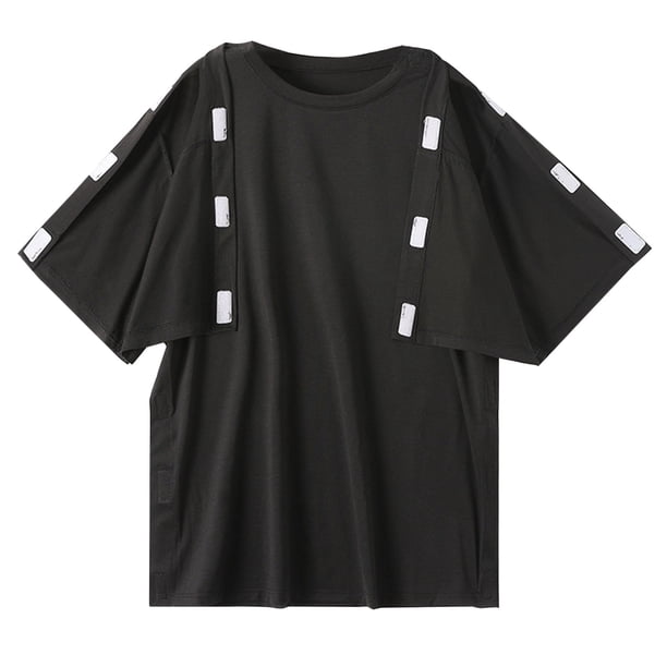 Camiseta de manga corta para recuperación postoperatoria para hombre - Camiseta holgada informal para lactancia - Poliéster/spandex, transpirable, tallas M-XXL