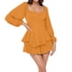 thumbnail image 1 of Mono con cuello cuadrado y volantes para mujer: sin mangas, pantalones anchos, conjunto informal y moderno, 1 of 6