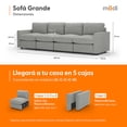 thumbnail image 2 of Sofá Seccional Modular 4 Plazas Moderno | Gris Niebla, 2 of 8
