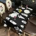 thumbnail image 2 of Black Halloween Ghosts Rectangle Tablecloth 60"x120",Waterproof Polyester Rectangle Table Cloth, Wipeable Spillproof Polyester Tablecloth for Dining, Camping, Indoor and Outdoor, 2 of 6