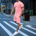 thumbnail image 3 of MKLEKYY Pijama Corto De Verano Para Hombre, Ropa Deportiva, Camiseta Transpirable De Manga Corta Y Pantalones Cortos Deportivos Con Bolsillos., 3 of 4