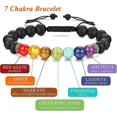 thumbnail image 3 of 10Pcs Bead Bracelet for Women Men 7 Chakra Oil Stone Diffuser Bracelets Set Aromatherapy Yoga Bracelet 8mm Beaded, 3 of 4