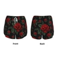 thumbnail image 3 of Balery Roses Pantalones cortos deportivos para mujer con forro y dos bolsillos, elásticos, para entrenamiento, gimnasio, yoga-X-Large, 3 of 7