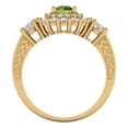 thumbnail image 4 of Clara Pucci 14K Yellow Gold 1.4ct Peridot Halo Ring for Women, 4 of 8