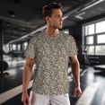 thumbnail image 3 of Wukai Flower Rose Print Men's Short-Sleeved Mesh T-Shirt,Quick-Dry Short Sleeve Workout T-Shirt-6X-Large, 3 of 8