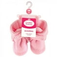 thumbnail image 2 of Luvable Friends Baby and Toddler Girl Cozy Fleece Booties, Light Pink, 12-18 Months, 2 of 2