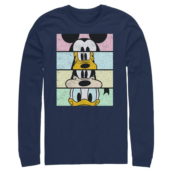 Mens Mickey & Friends Cropped Portraits Long Sleeve Shirt