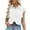 White, variant on DQRPSEETB Cami Tanks for Women Womens Summer Cropped Short Cap Sleeve Shirts Solid Lapel Collar Button Down Crop Tops Blouse with Chest Pockets Going Out Tops
