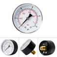 thumbnail image 2 of Necvior Pressure Gauge 52mm Dial 1/4" BSPT Horizontal 0/15,30,60.100,160,300 PSI & Bar, 2 of 20