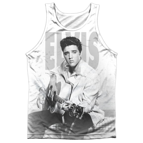 Elvis Presley Play Me A Song Sublimated Tank Top White