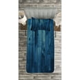 thumbnail image 3 of Ambesonne Dark Blue Quilted Bedspread Set 2 Pcs, Wooden Planks Texture, Twin Size, Pale Blue Dark Blue, 3 of 3