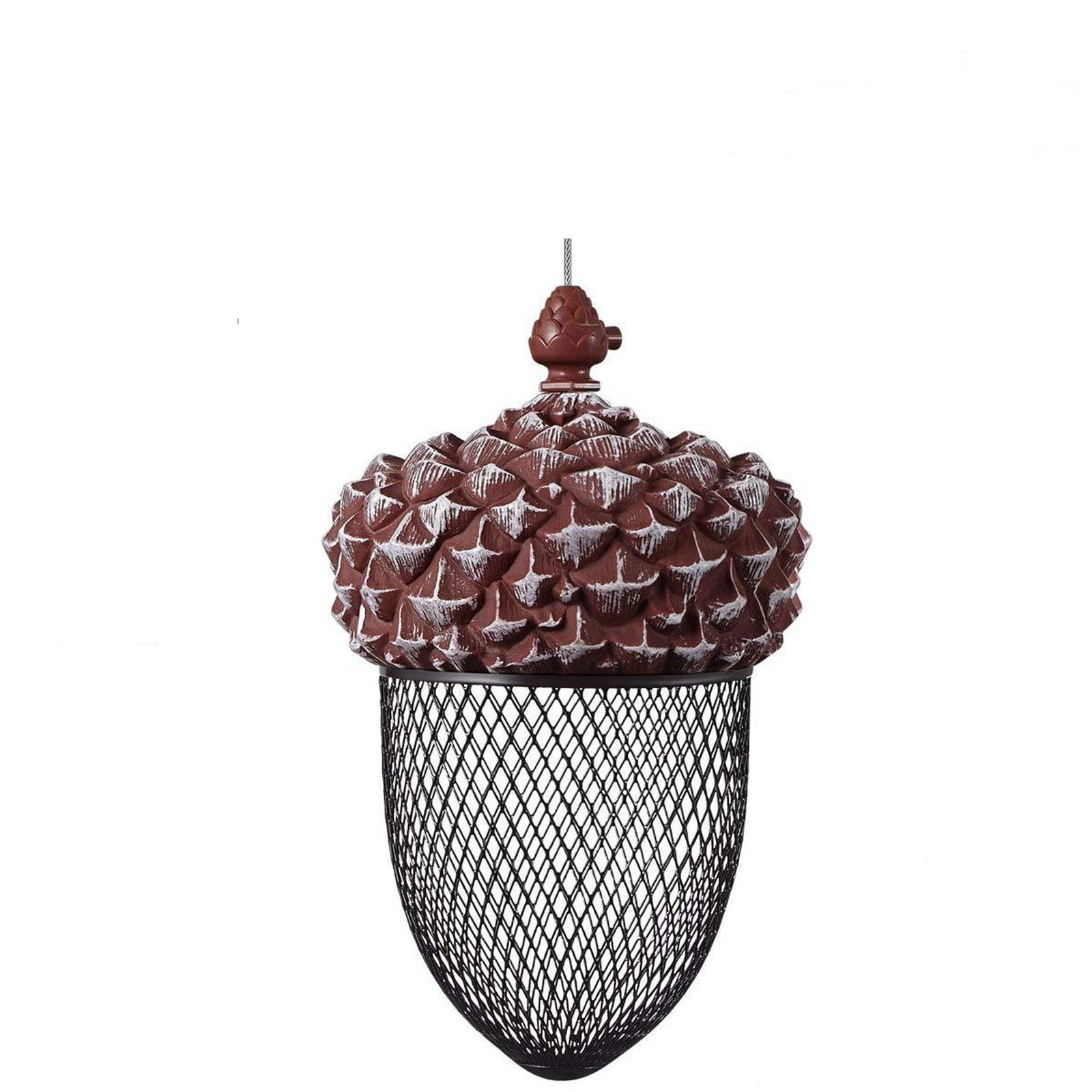 TTJ Bird Feeder Pole Hanging Bird Feeder Garden Courtyard Decorations Hummingbirds Acorns Iron Bird Feeders Resin Crafts Decorations