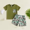 thumbnail image 2 of mgoYE Toddler Baby Boy Hunting Outfits Camo Short Sleeve T Shirt Shorts Set Casual Summer Clothes 2Pcs Size 0-6 Months, 2 of 4