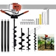 thumbnail image 6 of EAYSG 72CC 4HP Auger Petrol Drill With4"8"12"Auger Earth Borer Post Hole Digger Bit, 6 of 7