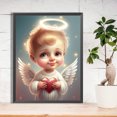 thumbnail image 3 of Pintura de diamante 5D DIY taladro redondo completo Ángel niño Kit decoración del hogar arte artesanal FLhrweasw Nuevo, 3 of 9