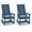 Blue, variant on Hidpriva Outdoor Rocking Chair, Oversized HDPE Weather Resistant Porch Rockers for Outside Deck Balcony Front Backyard, Red