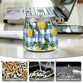 thumbnail image 6 of Yayeee Ashtray with Lid for Cigarette Smokeless Stainless Steel Home Ash Holder, Light Blue Plaid, 6 of 7