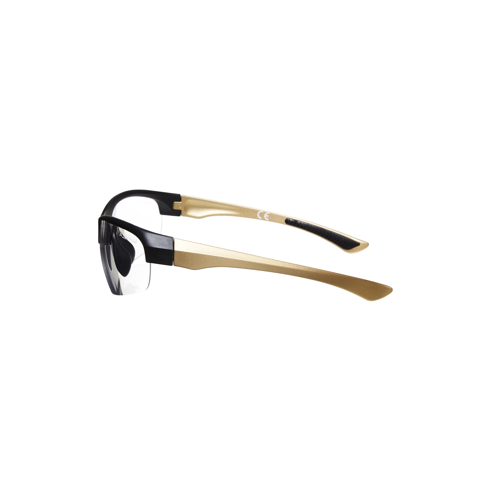 Girls With Guns Devotee Protective Shooting Safety Glasses, Clear Lenses, Anti-Scratch/Fog/Uv Coated, Ansi Z87+ & Ce Rated, Gold/Brown