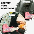 thumbnail image 3 of Colorful Cute Chameleon Dragonfly Mats Back Seat Protectors, Car Seat Protector Vehicle Organizers Waterproof Cover Back Seat Cover for Kids with 3 Storage Pockets 2 Pack, 3 of 5