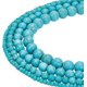 thumbnail image 1 of 4 hebras de cuentas turquesas de 4 tamaños, cuentas espaciadoras redondas de piedras preciosas, dijes de piedra turquesa sin teñir, colgantes para collares, manualidades, fabricación de joyas, 1 of 9