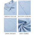 thumbnail image 5 of COOFANDY Men's Short Sleeve Shirt Casual Button Down Shirts Untucked Dress Shirts, 5 of 6